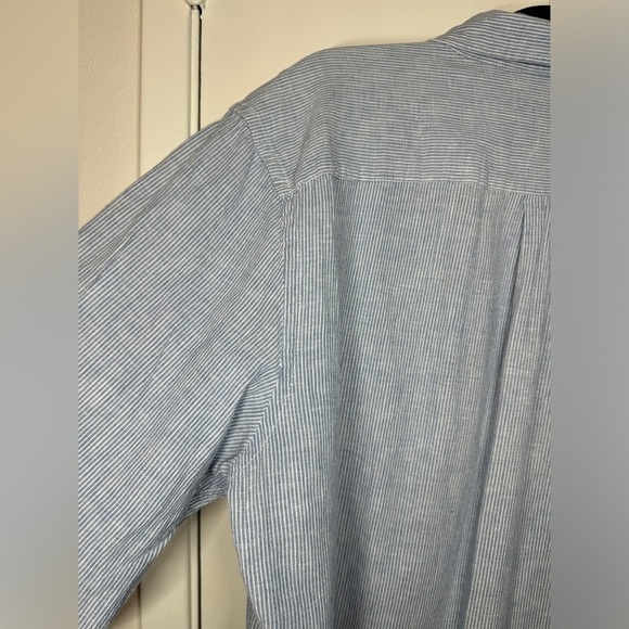 Piombo Italian Blue White Striped Coastal Nautical Collared Button Down Shirt XL - Picture 10 of 14